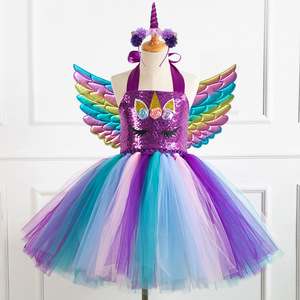 <span class=keywords><strong>Vestido</strong></span> <span class=keywords><strong>de</strong></span> <span class=keywords><strong>Unicornio</strong></span> para Niñas <span class=keywords><strong>de</strong></span> 2 a 12 Años con Diadema y Alas, Vestidos para Fiestas <span class=keywords><strong>de</strong></span> Cumpleaños - Product Image 5