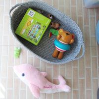 Panier de rangement en corde de coton tressée, organisateur de table à langer en forme de cube pour serviettes de placard, bac de rangement pour chambre de bébé, boîte à jouets pour petits chiens et chats