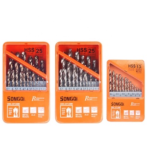 Jeu de forets hélicoïdaux SONGQI 25 pièces <span class=keywords><strong>HSS</strong></span> M35 DIN338 5% Cobalt à haute teneur en cobalt pour acier inoxydable/aluminium/<span class=keywords><strong>inox</strong></span> - Product Image 5