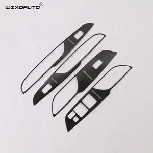 กรอบสวิตช์ติดหน้าต่างภายในรถยนต์,กรอบที่ใส่แก้วที่ครอบเกียร์ Tirm ทำจากเหล็กไทเทเนียมสีดำสำหรับ <span class=keywords><strong>Xpander</strong></span> 2018 <span class=keywords><strong>2020</strong></span> - Product Image 2