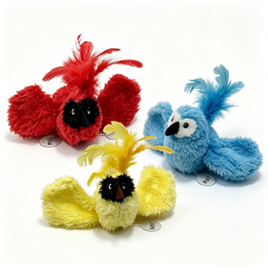 Jouet pour chat en peluche intelligent avec plumes et cordon de traction, interactif, pour soulager l'ennui des chatons - Product Image 3