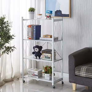Nuevo producto, venta al por mayor, estante de almacenamiento de hierro plegable, ruedas giratorias, estante de cocina para el hogar, almacenamiento eficiente - Product Image 4