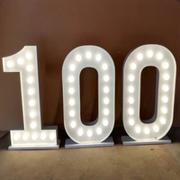 Lettre lumineuse en acier inoxydable haut de gamme pour les fêtes de mariage, décorations de bar personnalisables