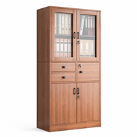 Armoire de classement en bois avec serrure, meuble de rangement pour documents, bibliothèque domestique pour archives et dossiers de factures