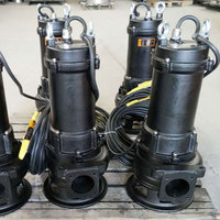 Pompe à eaux usées submersible anti-colmatage à double coupe pour fibres, débris, chiffons, lingettes, couches, avec broyeur MPE100-2M, 1 an, 1000 L/heure
