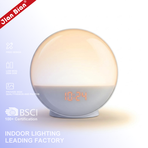 Réveil Simulateur d'Aube Veilleuse RGB Décoration Chambre <span class=keywords><strong>Lampe</strong></span> de Réveil Luminaire Nouveauté Tactile Lumière du Jour Cadeau d'Anniversaire <span class=keywords><strong>Lampe</strong></span> de Table - Product Image 1