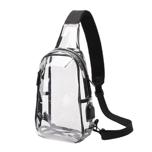Anti-Theft Feature Waterproof Transparent with Zipper Closure Custom Holographic Clear PVC <b>Sling</b> <b>Backpack</b> - Product Image 1