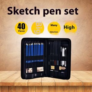 40-delige Kunstenaar Hout Plastic En Diverse Materiaal Schetsen Schilderen Potlood Tekenen Tekenkunst Ingesteld Voor Persoonlijk Schrijven Op School - Product Image 2