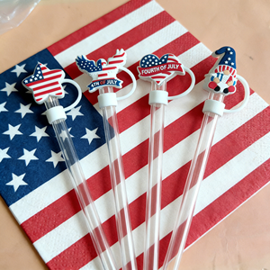 <b>Easter</b> July 4th National Day Independent Day New Tumbler Straw Topper Wholesale Promotion Gift 3D Water Bottle Accessories - Product Image 4