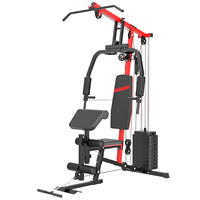 Machine de musculation tout-en-un pour la maison, station multifonctionnelle avec câbles et poids réglables