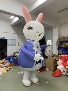 Costume Gonfiabile Gigante del Coniglio Bianco di Alice nel Paese delle Meraviglie per Parate e Spettacoli - Product Image 2