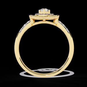 แหวนเพชรพรีเมียม 10K 14K 18K ทองคำ ดีไซน์รูปหัวใจสุดโรแมนติก แหวนหมั้นสำหรับผู้หญิง เพชร 0.30 กะรัต ได้รับการรับรองจาก IGI - Product Image 6