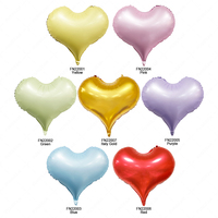 Ballons Cœur Rouge Foncé Mat en Aluminium de 18 Pouces pour la Saint-Valentin, Style Amour Romantique, Noël, Pâques, Fungram - Vente en Gros