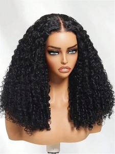 <span class=keywords><strong>Parrucca</strong></span> Foxen 100% Capelli Umani Birmani Ricci Grezzi, <span class=keywords><strong>Parrucca</strong></span> Frontale in Pizzo Senza Colla per Donne di Colore, Pre-Sfoltita 13x4 13x6 HD - Product Image 2