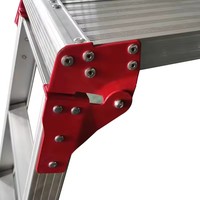 Plate-forme de travail polyvalente en aluminium Echelle d'escalier 4 marches Tabouret pliant Banc avec grande taille