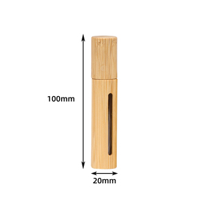 고급 향수병 휴대용 5ml 10ml 미니 유리 향수 스프레이 병 천연 대나무 병 - Product Image 5