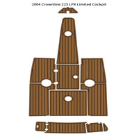 Plateforme de bain et tapis de cockpit pour bateau 2004 Crownline 225 LPX Limited, en mousse EVA imitation teck, style SeaDek MarineMat, auto-adhésif
