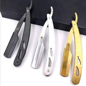 Rasoio a Mano Libera di Alta Qualità Nero e Oro <span class=keywords><strong>con</strong></span> Custodia in Pelle - Product Image 1