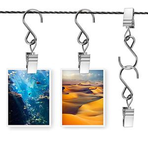 Nuevos Clips en S de acero inoxidable, Clips de cortina de repuesto con gancho de Metal para cartelera, gancho <span class=keywords><strong>romano</strong></span>, Clip de cortina, accesorios - Product Image 3