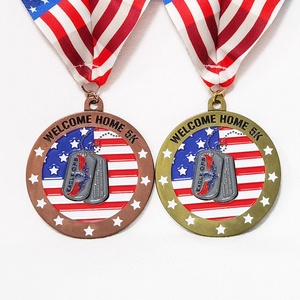 เหรียญรางวัลโลหะสำหรับผู้เข้าเส้นชัยในงานแข่งขันวิ่งมาราธอน ครอสคันทรี บนภูเขา 5 กิโลเมตร 10 กิโลเมตร ดีไซน์โบราณและทันสมัย ขายส่งจากผู้ผลิต - Product Image 5