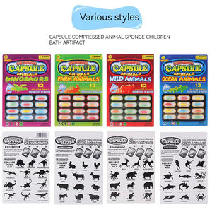 Novedad dibujos animados 12 Uds unicornio dinosaurio cognición burbuja expandible agua expansión crecido Animal mágico cultivo cápsulas Juguetes - Product Image 5