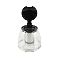 1.2L + 0.4L Borosilicate résistant à la chaleur Double couche deux-en-un appareil ménager théière Pot bouilloire électrique en verre