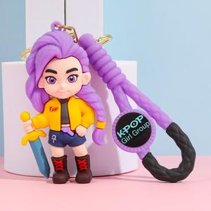 Gantungan kunci karet pemburu Iblis K POP, gantungan kunci tokoh <span class=keywords><strong>PVC</strong></span>, ornamen jimat mainan hadiah anak-anak Natal Kawaii - Product Image 3