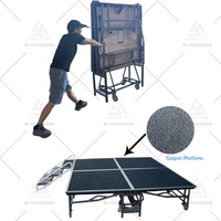 Scène mobile en acier et aluminium pour spectacle, présentoir en treillis portable, scène pliante extérieure 6x8/4x8 pieds avec escalier à 2 marches
