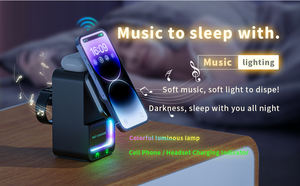 Cargador inalámbrico 5 en 1 <span class=keywords><strong>Altavoz</strong></span> BT con cargador inalámbrico Light Night para iPhone IWatch y cargador inalámbrico <span class=keywords><strong>Airpods</strong></span> - Product Image 6