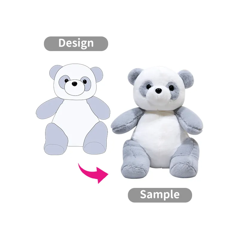 Заводская изготовленная на заказ плюшевая панда животные плюшевая игрушка в соответствии с рисунком индивидуальное создание рекламный подарок игрушка