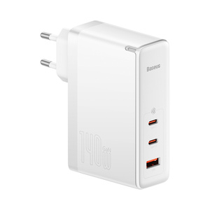 Cargador Rápido Original Baseus GaN5 Pro 2C+U 140W, Cargador Móvil <span class=keywords><strong>de</strong></span> Viaje con Cable <span class=keywords><strong>de</strong></span> Carga Rápida <span class=keywords><strong>de</strong></span> 1M, Enchufe Europeo - Product Image 5