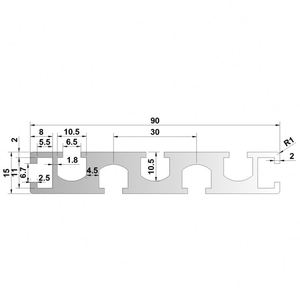 Factory Direct Sales 6000 Series T5 1590 National Standard Industrial G Slot Square Aluminum Profile with Cutting Service - Product Image 6