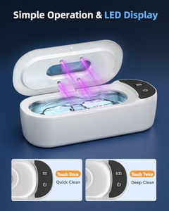 เครื่องทำความสะอาดอัลตราโซนิกแบบมืออาชีพ ขนาด 600 มล. ความถี่สูง 45kHz สำหรับทำความสะอาดรีเทนเนอร์ อุปกรณ์จัดฟัน เครื่องประดับ แว่นตา - Product Image 2