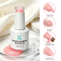 Kit de vernis à ongles en gel UV HS Private Label sans HEMA ni TPO, couleurs de construction, design de flacon, longue tenue, fournitures en gros