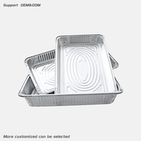 Barquette de cuisson rectangulaire en aluminium de 6800 ml (230 oz) avec couvercle en aluminium, antiadhésive, écologique, recyclable, personnalisable, qualité alimentaire