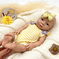 Poupée Reborn Fille en Silicone Réaliste de 18 Pouces, avec Fonction Boire et Peau Humide, Veines Visibles, Toucher Doux, Vente Directe Usine