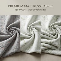 Tissu de matelas jacquard à feuilles de lavande 180-600GSM |   Tissu pour matelas en coton tricoté écologique, largeur 250 cm