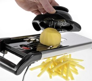 Trancheuse à légumes Mandoline en acier inoxydable 5 en 1, coupe-légumes Julienne - Product Image 5