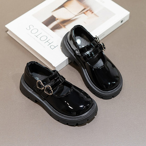 Chaussures pour enfants en cuir PU, nouvelle collection printemps-automne, style princesse, mocassins pour filles, vente en gros - Product Image 1