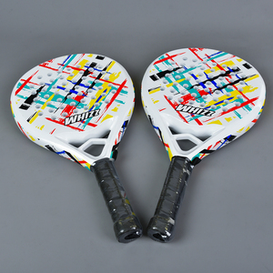 ไม้เทนนิสและไม้พาเดลพร้อมแผ่นคะแนนพื้นผิวหยาบ ด้ามจับไฟเบอร์เกรดพรีเมียม ดีไซน์พกพาสะดวกสำหรับการฝึกซ้อม - Product Image 5