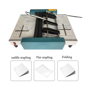 Máquina plegadora de papel eléctrica A3, máquina de encuadernación de libros, equipo de oficina con forma de hoja cruzada, precio barato, venta al por mayor, 2017 - Product Image 3