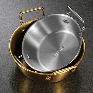Bol à collation, bol à vin de riz, saladier, bol à sauce pour fondue, <span class=keywords><strong>panier</strong></span> à frites et à fruits, petit bol à friture en acier inoxydable 304 à double poignée - Product Image 2
