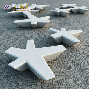 Nuevos Materiales de Construcción de Piedra, Banco Irregular de GRC Gris 19037944544 para Interiores, Exteriores, Parques y Plazas - Product Image 2