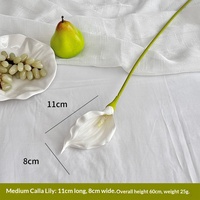 Grote realistische lange steel Calla Lelie zijden kunstbloem voor thuis, tafeldecoratie, bruiloft, zaal, buiten, bloemstuk