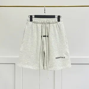 Vervaardigen Op Maat Gemaakte Essentiële Benodigdheden Van Hoge Kwaliteit 3M Reflecterende Letterprint Trekkoord Hiphop Streetwear Shorts Voor Heren