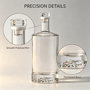 Bouteille à liqueur en verre à fond épais <span class=keywords><strong>de</strong></span> 500 ml, nouveauté, avec <span class=keywords><strong>bouchon</strong></span> en liège, options d'impression sérigraphique et <span class=keywords><strong>de</strong></span> gravure pour l'emballage <span class=keywords><strong>de</strong></span> la tequila - Product Image 3