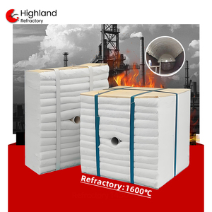 Module en fibre céramique <span class=keywords><strong>de</strong></span> qualité supérieure 1260 ° C 220 kg/m³ pour la revêtement des fours industriels - Structure pliée et installation sans soudure - Product Image 2