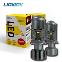 Ampoule de phare LED L9 60W 6000LM H4 LENS 12V 6500K Projecteur LED avec ventilateurs et cuivre Nouveau