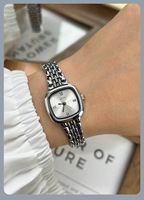 Montre carrée personnalisée en alliage de quartz pour femme, étanche, verre minéral, fermoir bijou, style bureau et affaires avec logo