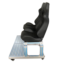 Simulateur de jeu VR mobile en profilé aluminium, simulateur de conduite DIY, cockpit de course double siège avec soudure de découpe de roues